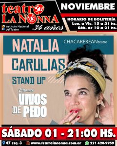NATALIA CARULIAS: ESTAMOS VIVOS DE PEDO @ La Plata | Buenos Aires | Argentina